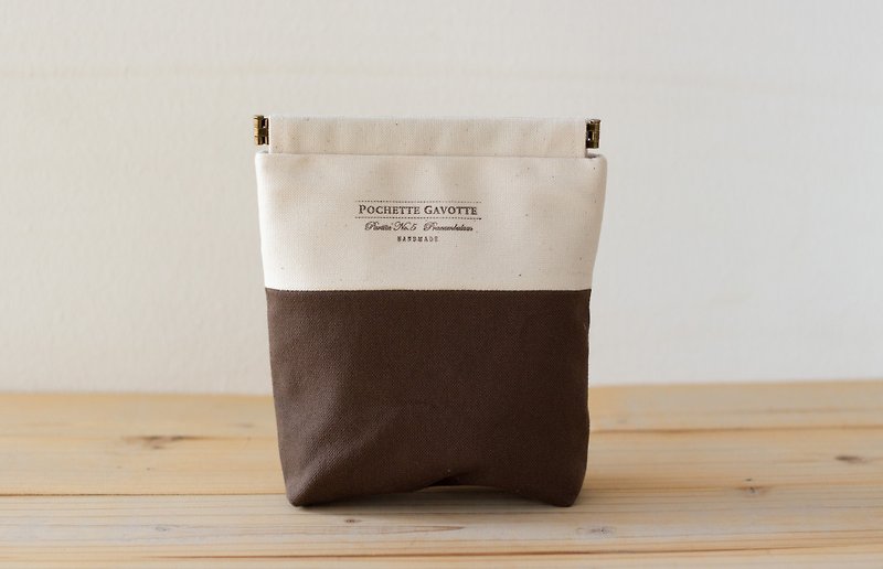pouch, Charger case, Cosmetic pouch, Ditty bag / Half brown - Toiletry Bags & Pouches - Cotton & Hemp Brown