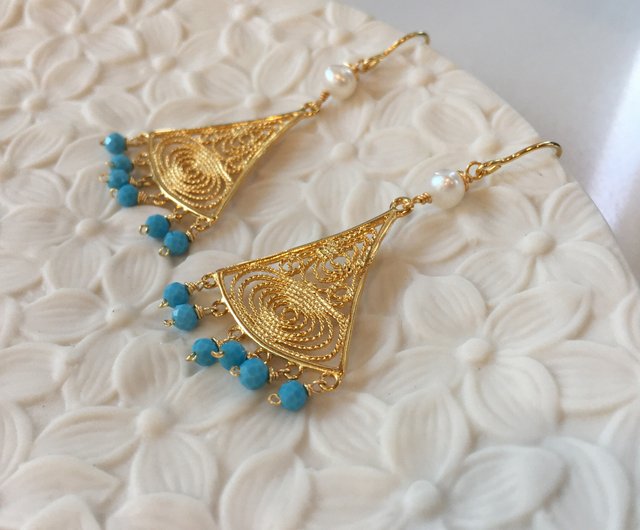 Egyptian hot sale style earrings