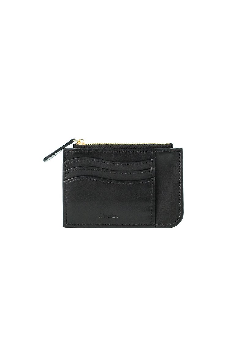 Wallet (Black) - Coin Purses - Genuine Leather Black