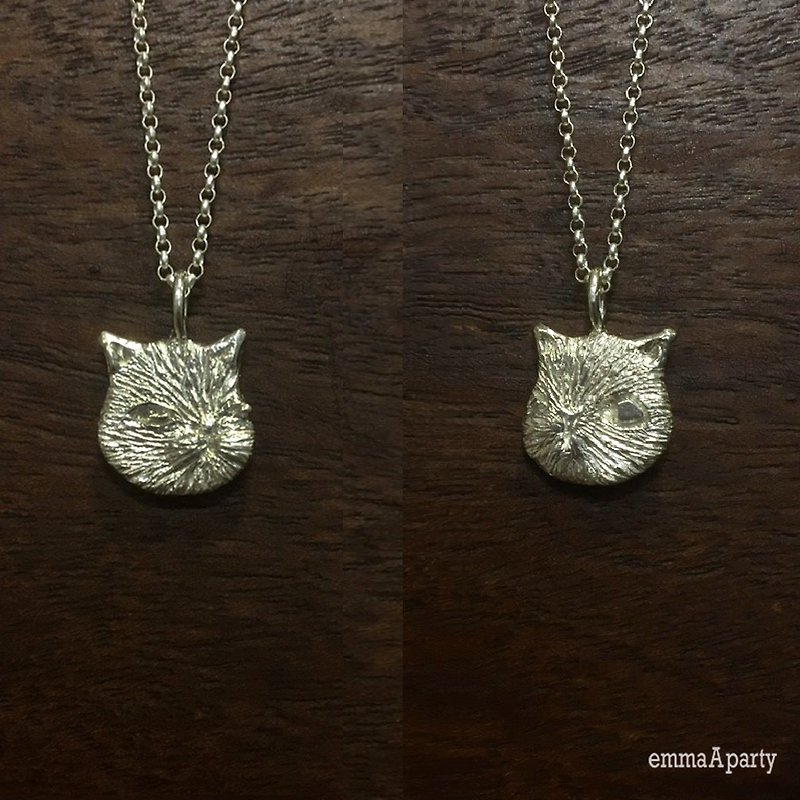 emmaAparty handmade sterling silver necklace ``double-sided cat'' - Necklaces - Sterling Silver 