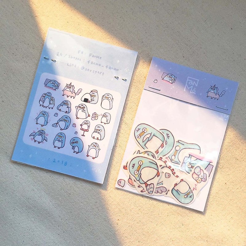 Penguin / Sticker Pack - สติกเกอร์ - กระดาษ สีน้ำเงิน