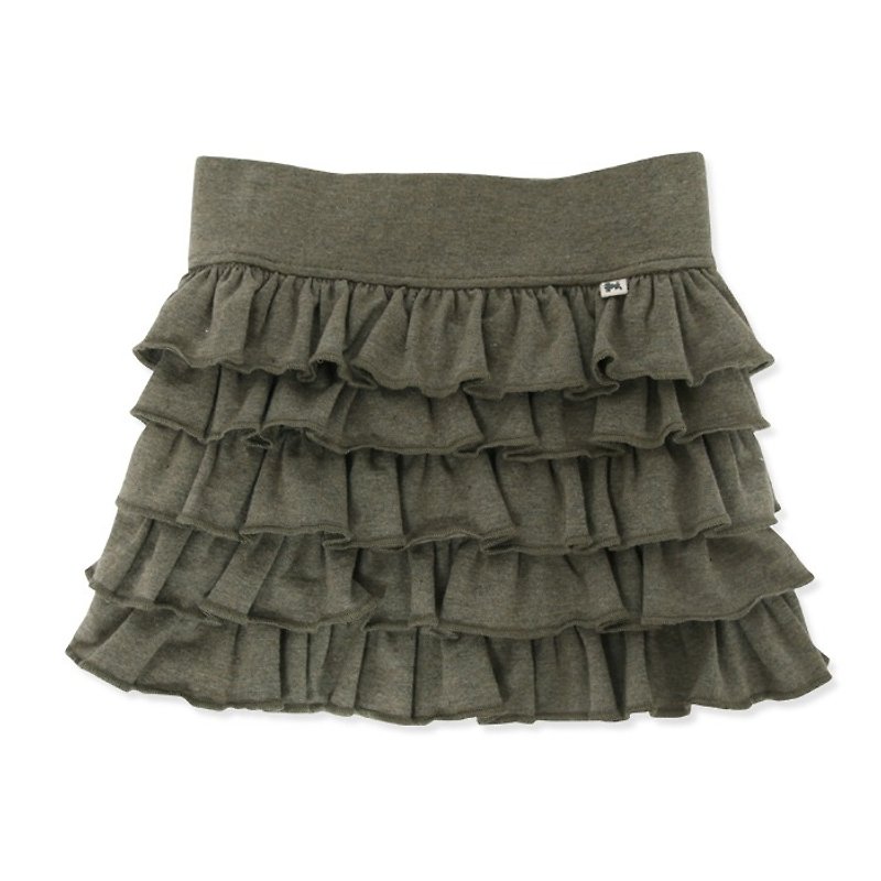 [Lovelybaby organic cotton] Swedish organic cotton children's clothing girl skirt 2 to 8 years old olive green - กระโปรง - ผ้าฝ้าย/ผ้าลินิน สีกากี