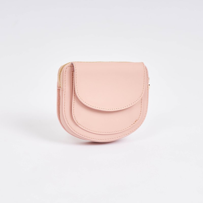 LOAFIE wallet/ card holder in Sakura pink - กระเป๋าสตางค์ - หนังแท้ สึชมพู