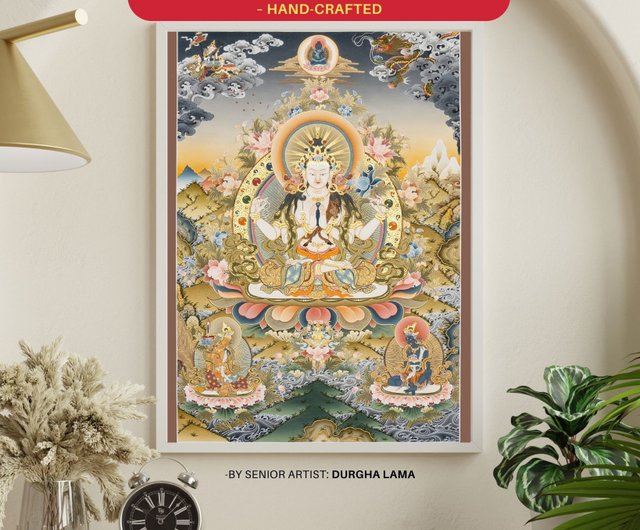 ネパールで手作りの仏教観音タンカを購入 - ショップ Boudha Stupa