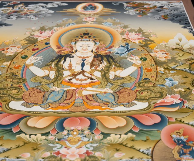 ネパールで手作りの仏教観音タンカを購入 - ショップ Boudha Stupa