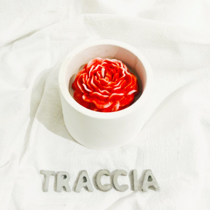 Scented Series - Peony Concrete Candle / Matte White - Fragrances - Cement White
