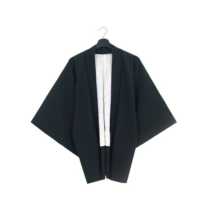 Back to Green::日本帶回和服 羽織 金蔥刺繡 vintage kimono (KI-43) - 外套/大衣 - 絲．絹 