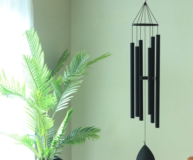モダン北欧風ポリフォニック風鈴】抑制ブラック六管風鈴-42