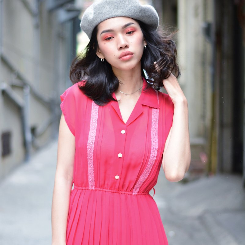 Peach | Vintage dress - One Piece Dresses - Other Materials 