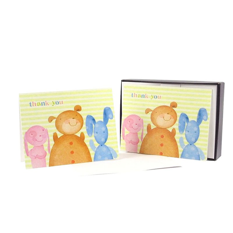 盒卡-動物們20入【Hallmark-卡片 無限感謝/多用途】 - 卡片/明信片 - 紙 多色