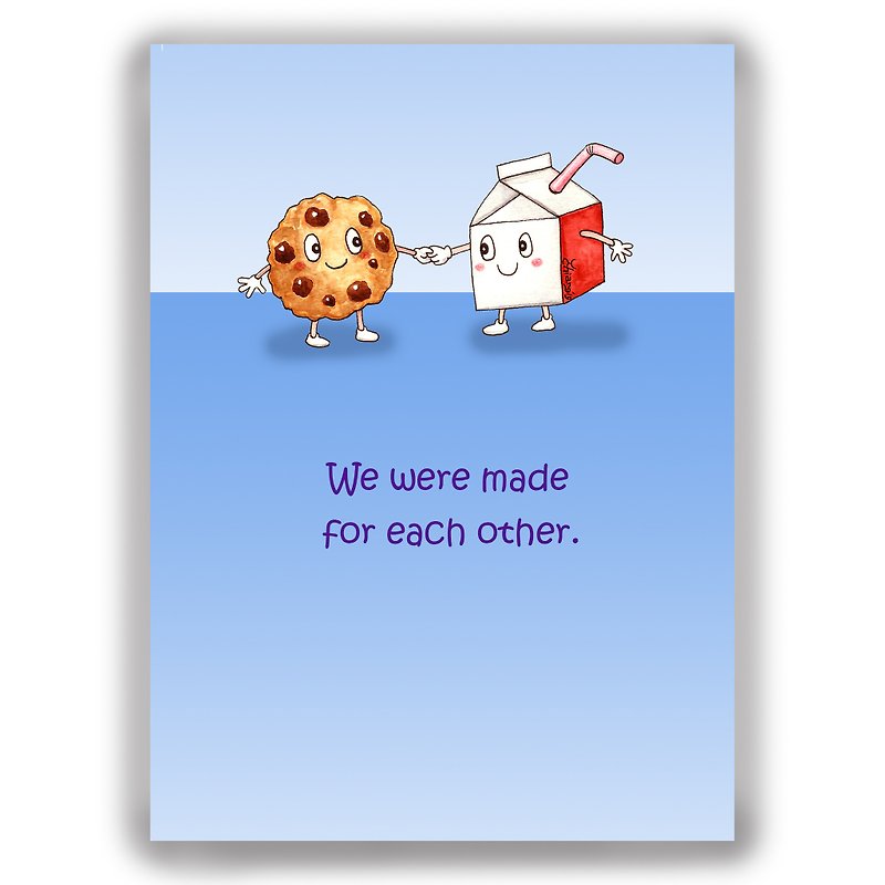 Valentine's Day-Hand-painted illustration universal card/postcard/card/illustration card/lover card-a natural pair - การ์ด/โปสการ์ด - กระดาษ 