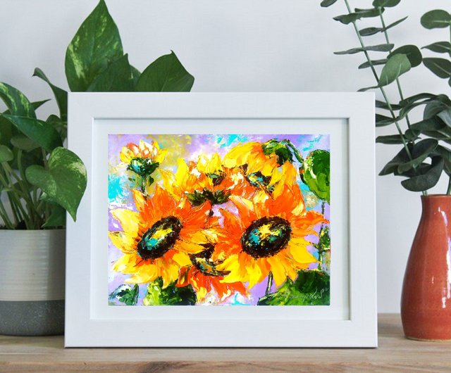 インパスト ひまわりの絵 オリジナルアート 花の絵 花 ウォール インパスト ひまわりの絵 オリジナルアート 花の絵 花 ウォール
