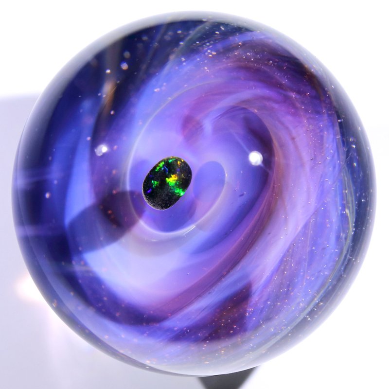 51mm Galaxy Glass Marble no.M178 - Items for Display - Glass Purple