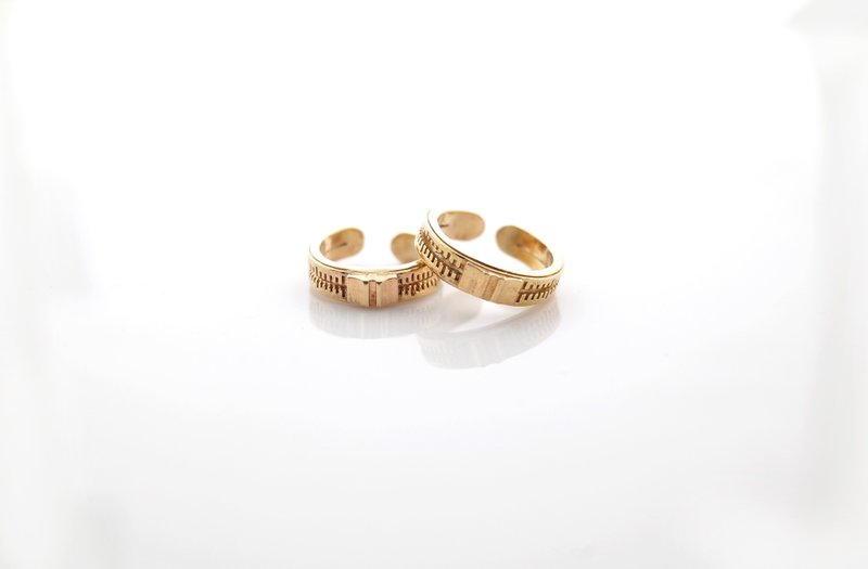 NEW NOISE 音樂飾品實驗所－黄銅音量推桿戒指 - 戒指 - 其他金屬 咖啡色