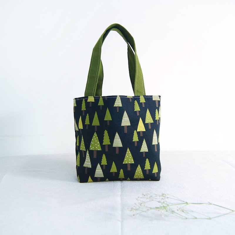 Grocery Wind Forest Bunch Tote Bag (Black) - Handbags & Totes - Cotton & Hemp Black