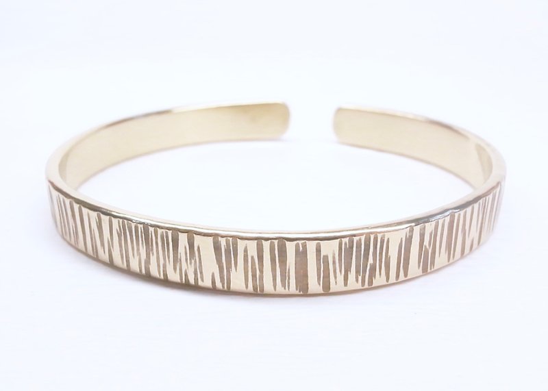 [Bronze wool Silver grain bracelet customized straight section] Female - Bracelets - Other Metals Gold