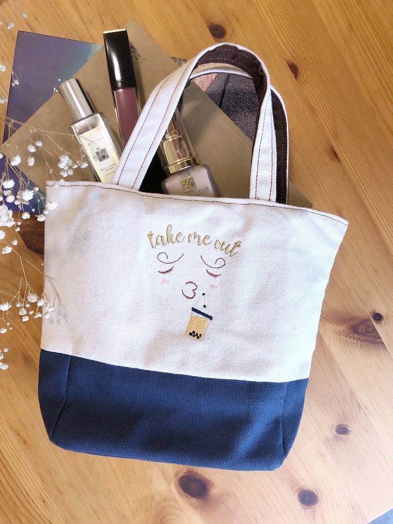 *Take me out*Double Cup Carry Bag/Beverage Bag-Blue - Handbags & Totes - Other Man-Made Fibers Blue