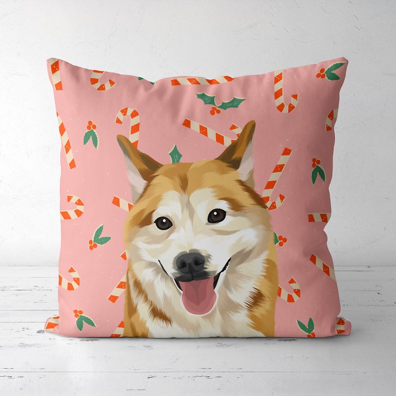 Add-on purchase with the same portrait | Hand-painted pet pillow - Blankets & Throws - Other Materials Multicolor