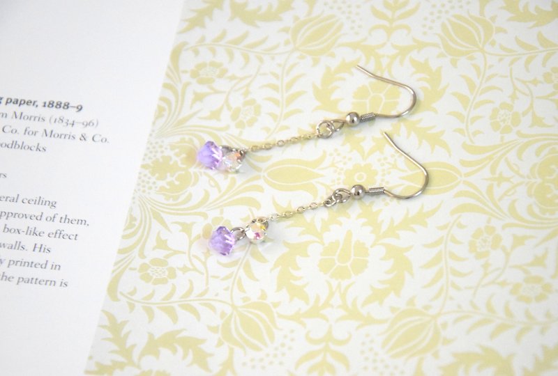 Violet Star Handmade Earrings/Ear Clips - Earrings & Clip-ons - Other Materials 