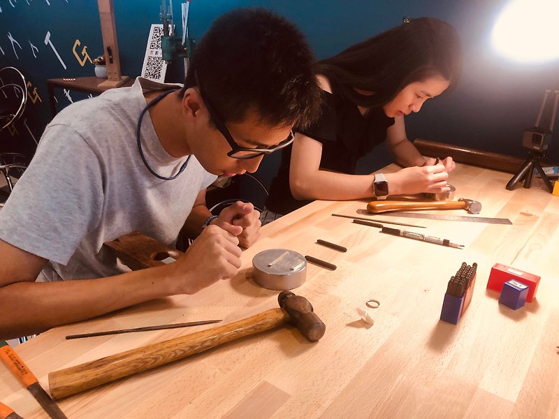 [Experience Season Offer] One-person group/sterling silver ring/metalworking experience class - งานโลหะ/เครื่องประดับ - เงินแท้ 