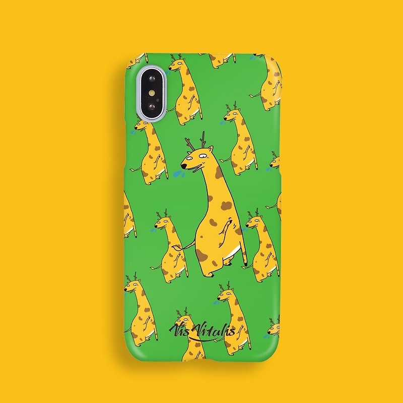 Giraffe has something / matte frosted hard shell / mobile phone case - Phone Cases - Plastic Yellow