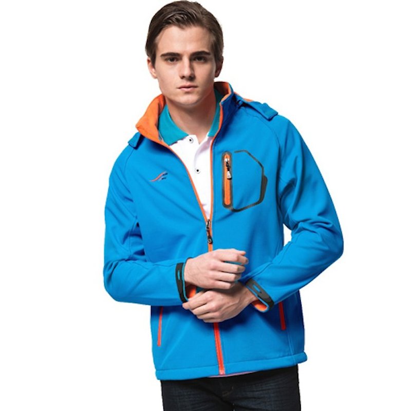 防潑水外套(藍) - 男夾克/外套 - 聚酯纖維 多色