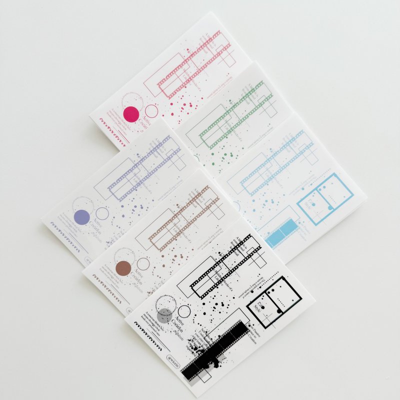 Film ink transparent stickers - 貼紙 - 紙 