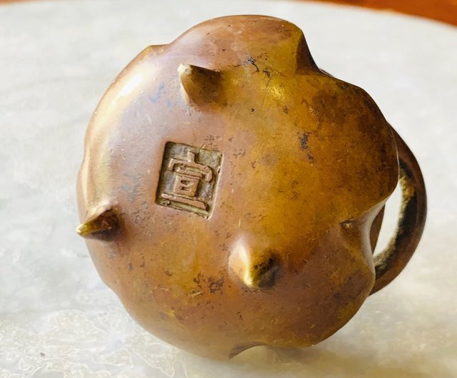 中国の清朝後期と中華民国初期の模造玄德青銅製小香炉 - ショップ