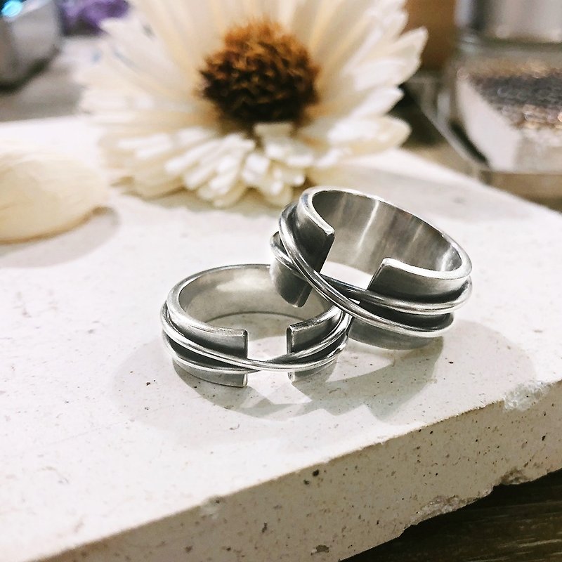 Metalworking Course [Group of 1 person] Love Memory Silver(Fine Style) Handmade Pairing Ring for Best Friend Couple - งานโลหะ/เครื่องประดับ - เงินแท้ 
