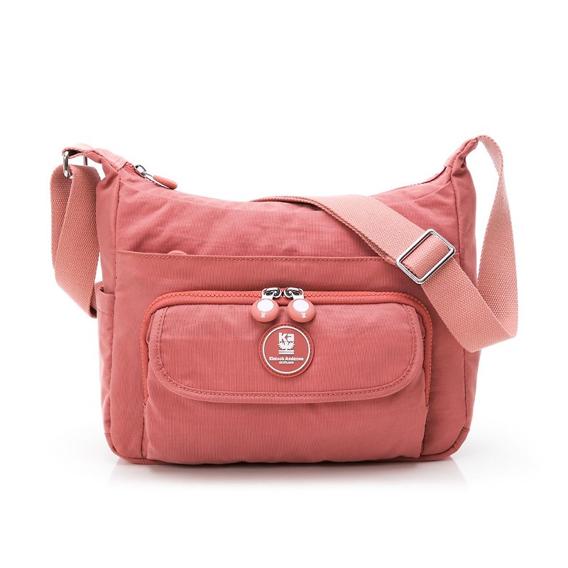 【Kinloch Anderson】FRANCIS large-capacity side bag- Peach - กระเป๋าแมสเซนเจอร์ - ไนลอน สีแดง
