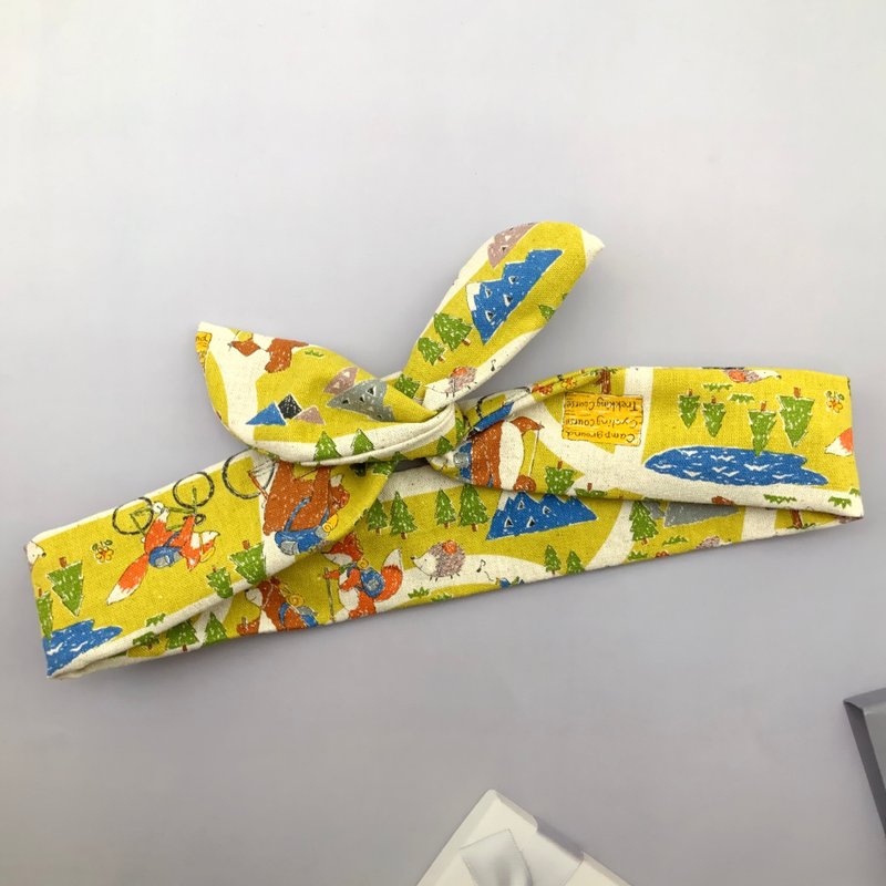 一字形髮帶/內有包膠軟鋁絲/髮圈 - 髮圈/髮夾 - 棉．麻 