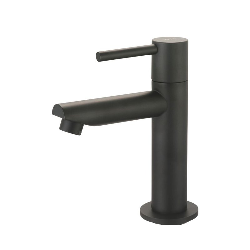 [RenShui Liangpin Sanitary Ware] Simple Cold Water Stand (Black) 34-499 Vertical Faucet Made in Taiwan - อุปกรณ์ห้องน้ำ - ทองแดงทองเหลือง สีดำ