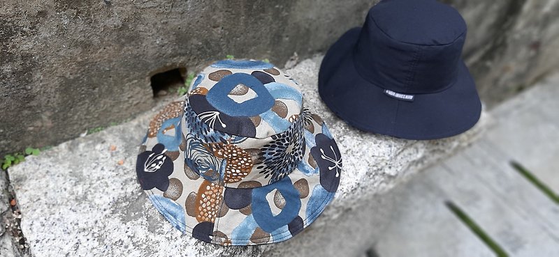AMIN'S SHINY WORLD handmade ethnic double-sided fisherman hat (customized) - Hats & Caps - Cotton & Hemp Multicolor