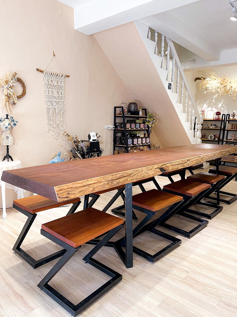 Log/African teak large wooden table/dining table/meeting table/working table - Dining Tables & Desks - Wood 