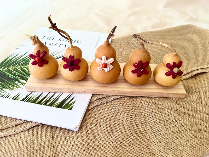 Five Blessings Gourd Ornaments/Dried Fruits/Natural Plants - ของวางตกแต่ง - พืช/ดอกไม้ 