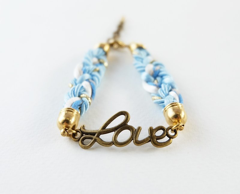 Love bracelet in blue - 手鍊/手鐲 - 其他材質 藍色