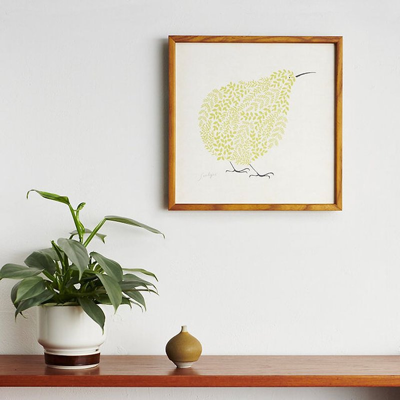Poster + Frame 30 / Fluffy Kiwi - Posters - Paper Yellow