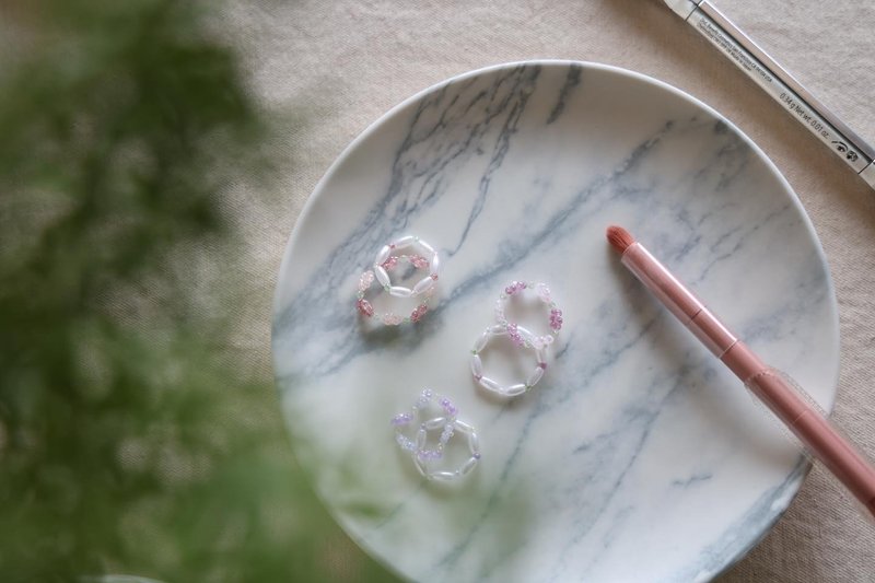 Spring Small Wreath Set Ring - แหวนทั่วไป - วัสดุอื่นๆ หลากหลายสี