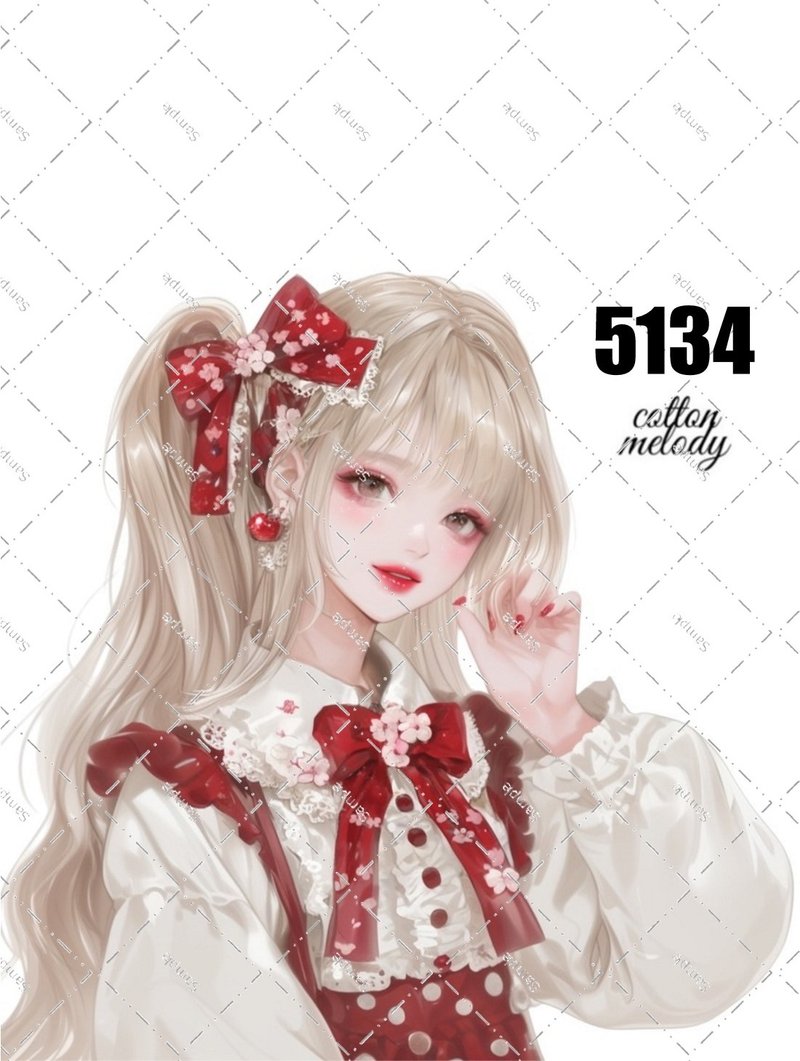 original sticker no.5134 人物ステッカー オリジナルステッカー オリジナル人物ステッカー 装飾ステッカー cotton melody - 貼紙 - 紙 