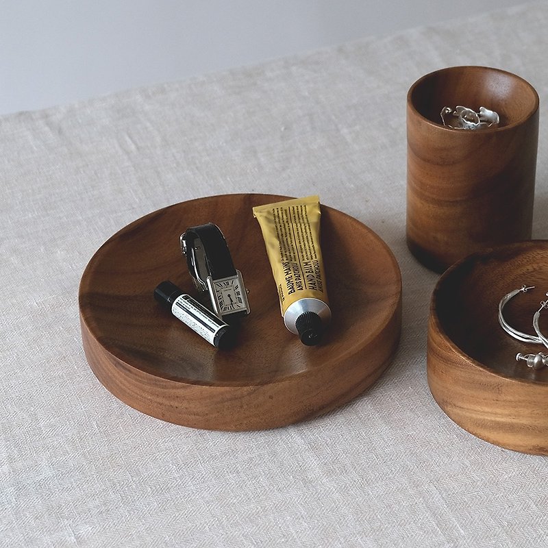 Authorized by SHISEIHANBAI from Japan - Simple style - Acacia wood tray / jewelry tray - Items for Display - Wood Brown