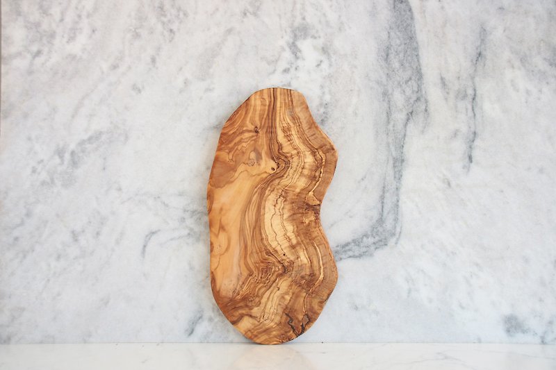 Optional pattern - beautiful native olive wood chopping block - whole piece of olive wood - V37 wood chopping board (one object and one beat) - ถาดเสิร์ฟ - ไม้ สีนำ้ตาล