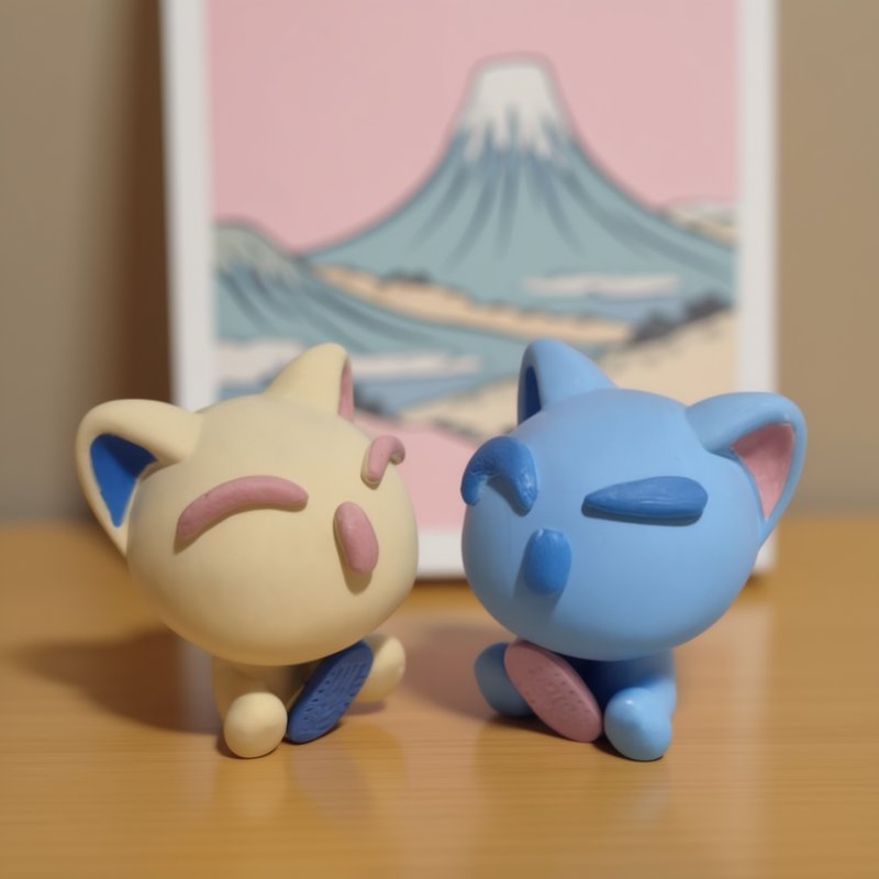 [ENGI NEKO] Wish Ornament 0927-0930 - Stuffed Dolls & Figurines - Eco-Friendly Materials Pink