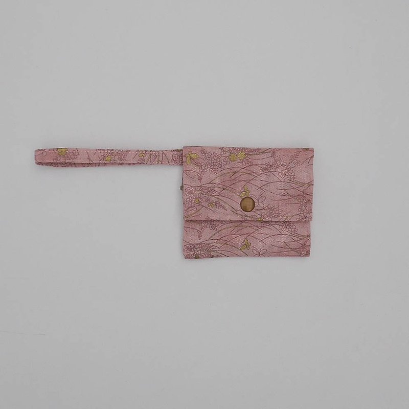 ピンクの蝶の財布 - 財布 - コットン・麻 ピンク
