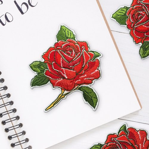 刺繍ワッペン】フラワーシリーズ - ローズ 薔薇 - ショップ