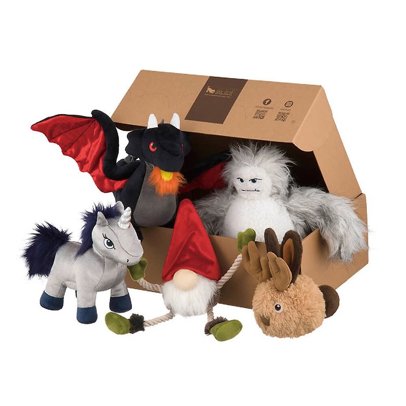 寵物玩具 傳說怪獸 生日禮物 啾啾聲 5件組 - 貓/狗玩具 - 環保材質 