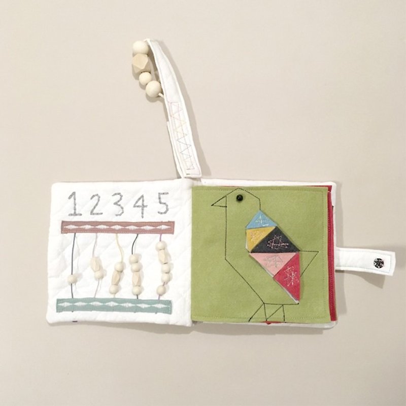 Cloth picture book  (red×green） - Kids' Toys - Cotton & Hemp White