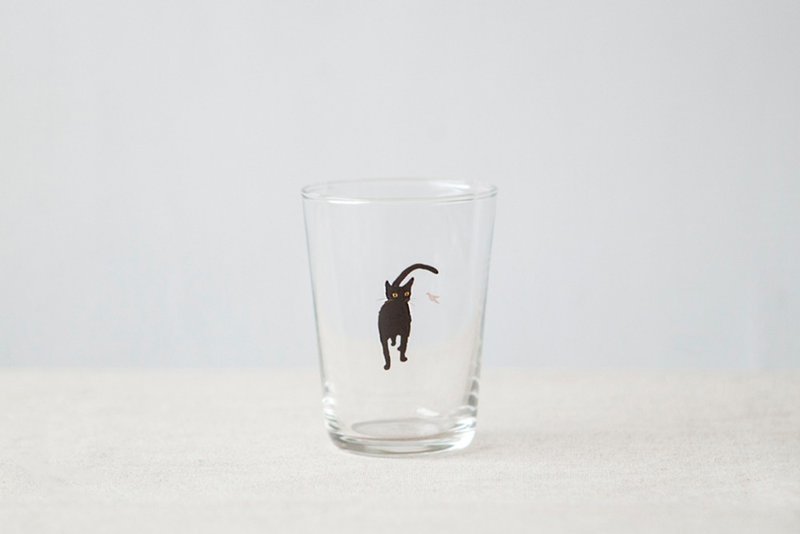 [+t计划] Cat and Dog Cup-Cat Hei Bao - Cups - Glass Transparent