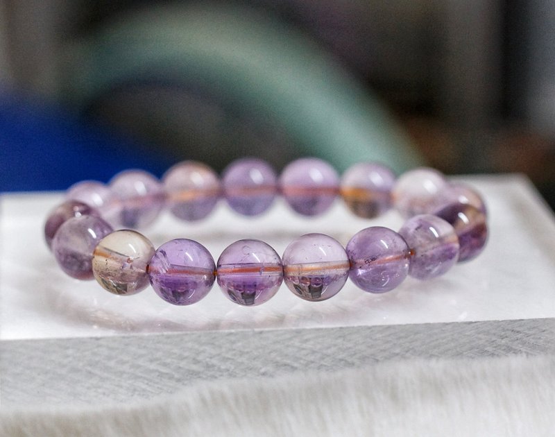 入門級紫黄晶 11 mm 手鍊 ( Ametrine 11mm Bracelet ) - 手鍊/手環 - 水晶 