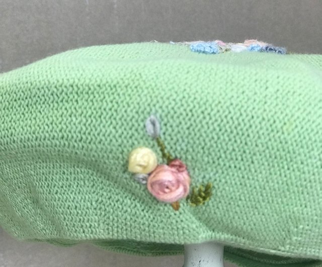 オリジナルデザインベレー帽新作春秋刺繍帽子手作り刺繍ベレー帽
