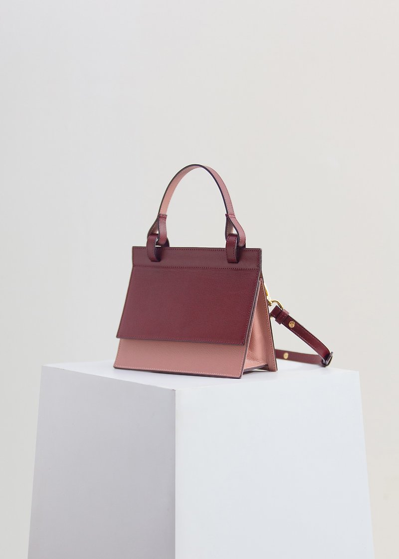 TRIANA 20 HANDBAG #MAROON (DEEP RED) - Handbags & Totes - Genuine Leather Red